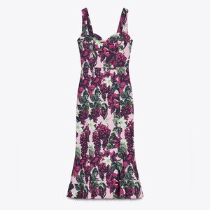 ZARA Floral Print Sleeveless Dress